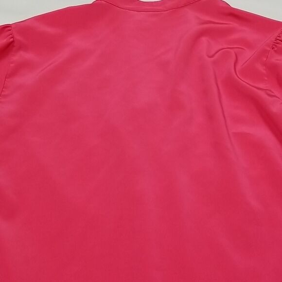 🎁5/$25 Impromptu Blouse Women's Size 10 Button Up Pink Long Sleeve Pleat - Picture 7 of 12